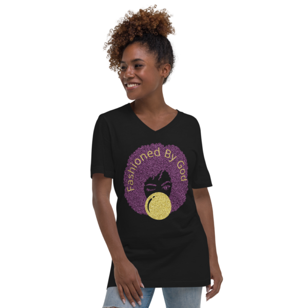 Fashioned By God Glitter Fitted T-Shirt - Image 3