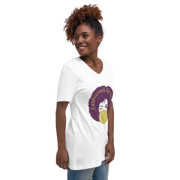 Fashioned By God Glitter Fitted T-Shirt - Image 1