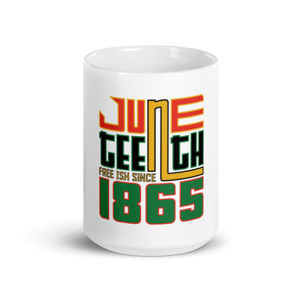Colorful juneteenth White glossy mug - Image 5