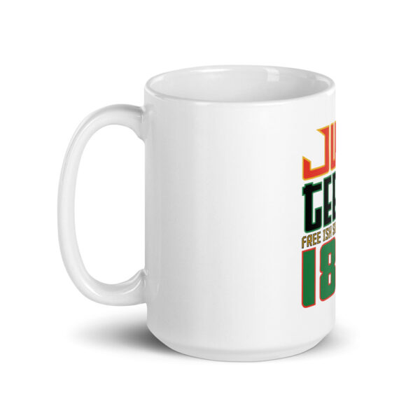 Colorful juneteenth White glossy mug - Image 4