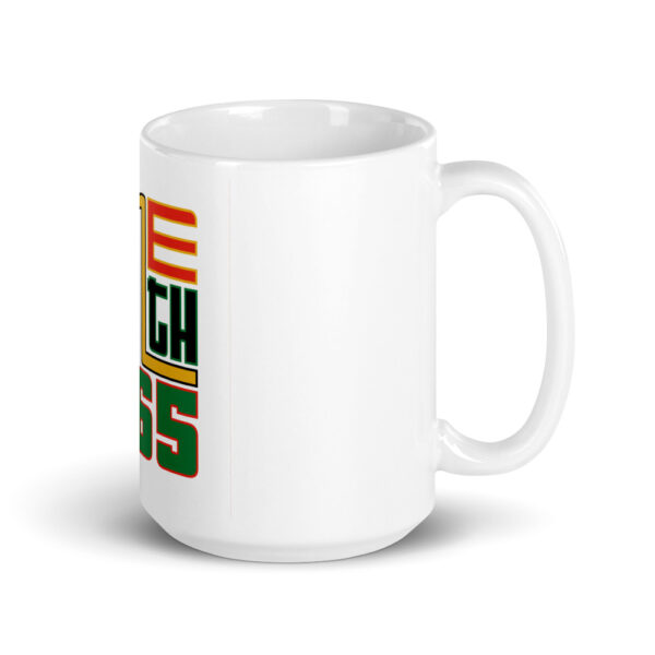Colorful juneteenth White glossy mug - Image 3