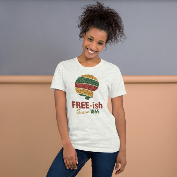 Women's Free-ish Glittered Illusion T Shirt - Image 7