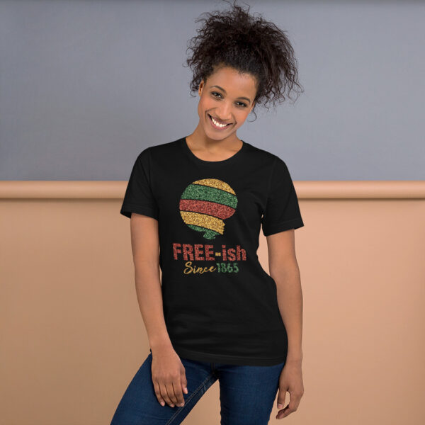 Women's Free-ish Glittered Illusion T Shirt - Image 1