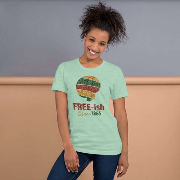 Women's Free-ish Glittered Illusion T Shirt - Image 5