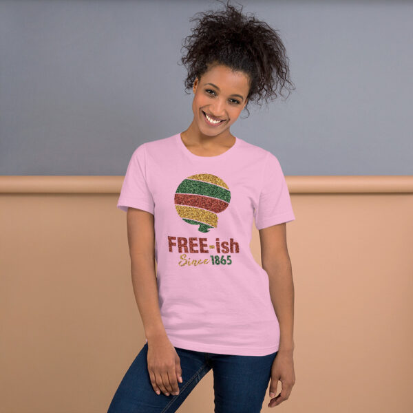 Women's Free-ish Glittered Illusion T Shirt - Image 4