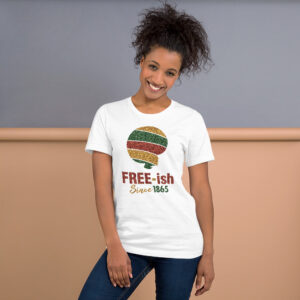 Women's Free-ish Glittered Illusion T Shirt