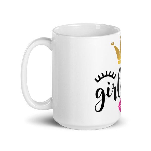 Girl Boss White glossy mug - Image 4