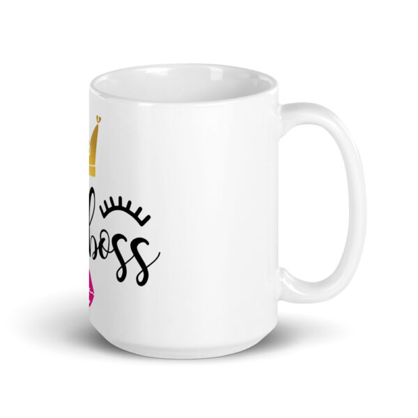 Girl Boss White glossy mug - Image 3