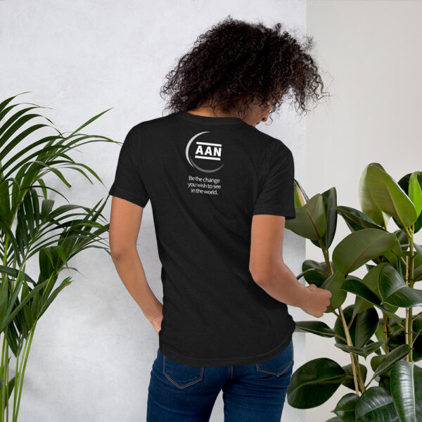 AAN Centered Black RoundNeck Short-Sleeve Unisex T-Shirt - Image 2