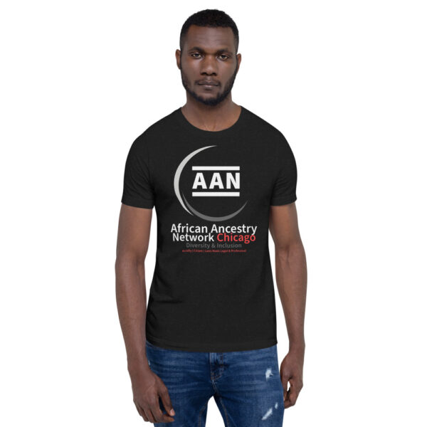 AAN Centered Black RoundNeck Short-Sleeve Unisex T-Shirt - Image 1
