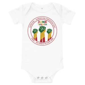 Juneteenth Circle Emblem Baby Short Sleeve One Piece