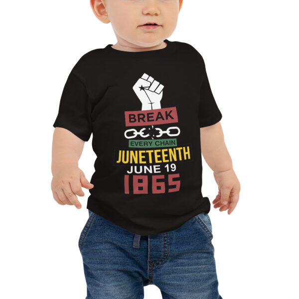 Juneteenth Break Every Chain Black Baby Jersey Short Sleeve Tee
