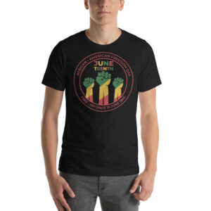 Juneteenth Circle Emblem Unisex Short-Sleeve Round Neck T-Shirt