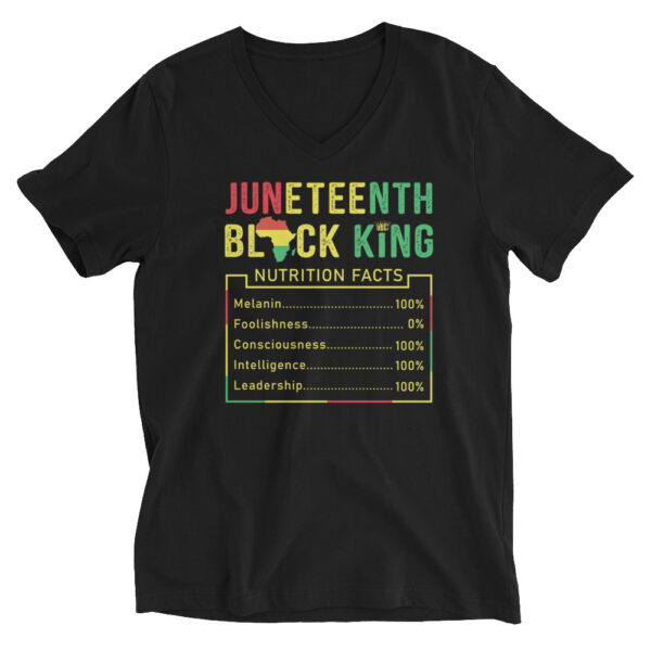 Juneteenth Black King Unisex V-Neck T-Shirt