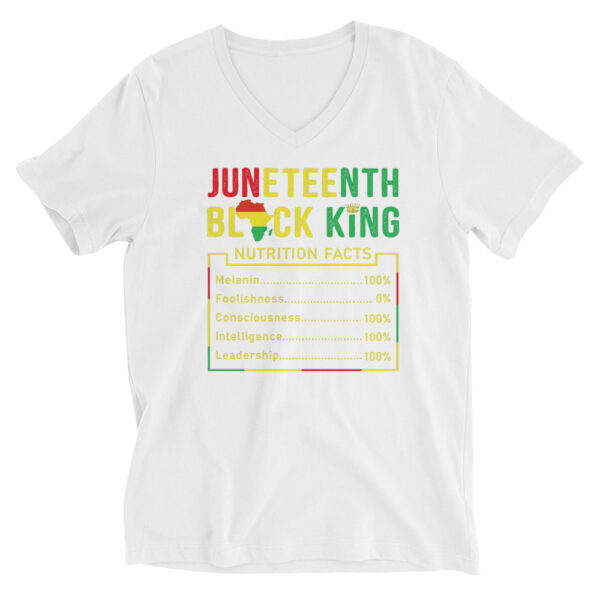 Juneteenth Black King Unisex V-Neck T-Shirt - Image 1