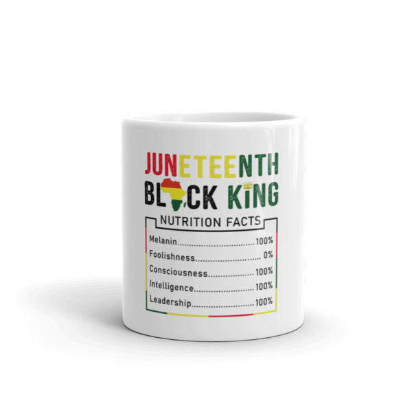 Juneteenth Black King White Glossy Mug