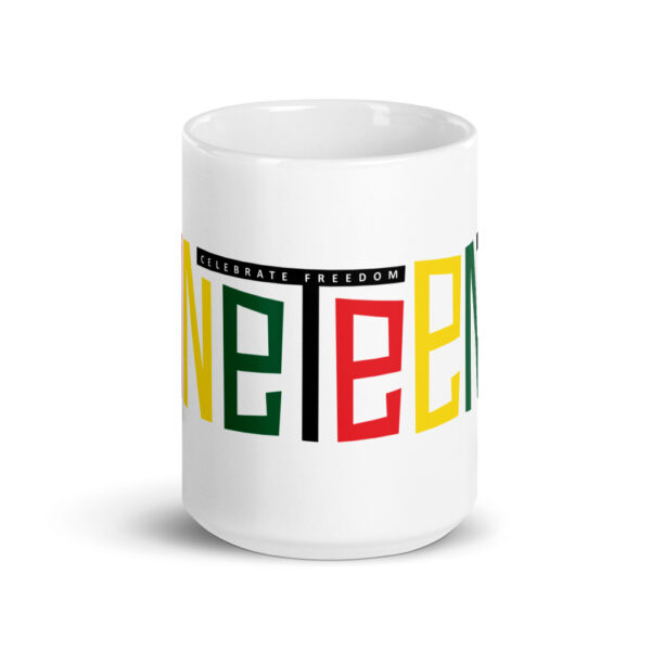 Celebrate Juneteenth White Glossy Mug - Image 5
