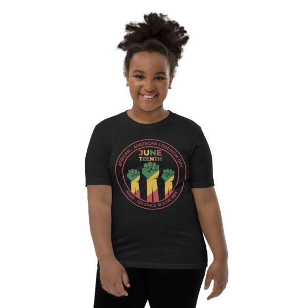 Juneteenth Circle Emblem Youth Short Sleeve T-Shirt