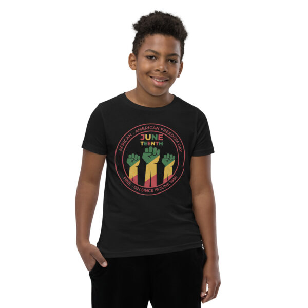 Juneteenth Circle Emblem Youth Short Sleeve T-Shirt - Image 1