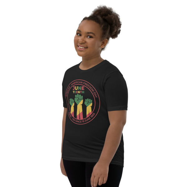 Juneteenth Circle Emblem Youth Short Sleeve T-Shirt - Image 2
