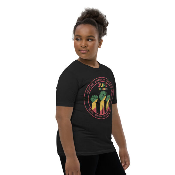Juneteenth Circle Emblem Youth Short Sleeve T-Shirt - Image 3