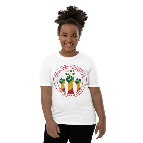 Juneteenth Circle Emblem Youth Short Sleeve T-Shirt - Image 4