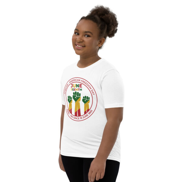 Juneteenth Circle Emblem Youth Short Sleeve T-Shirt - Image 5