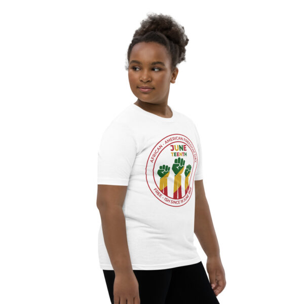 Juneteenth Circle Emblem Youth Short Sleeve T-Shirt - Image 6