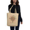 Symbol of Life Adinkra Symbol Tan Eco Tote Bag