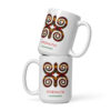 Strength Adinkra Symbol White Glossy Mug