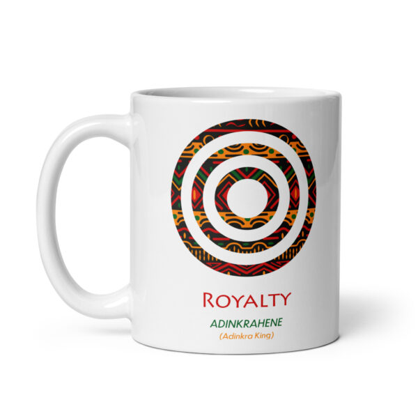 Royalty Adinkra Symbol White Glossy Mug