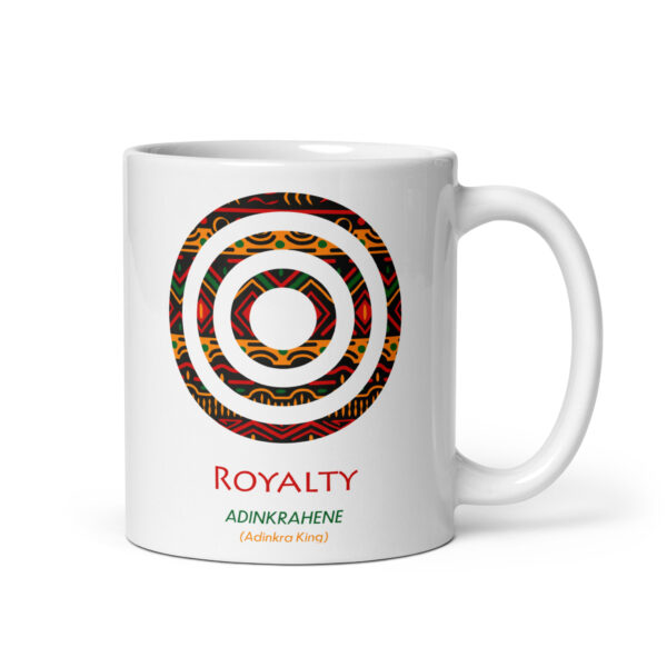 Royalty Adinkra Symbol White Glossy Mug - Image 1