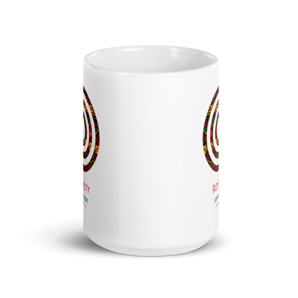 Royalty Adinkra Symbol White Glossy Mug - Image 5