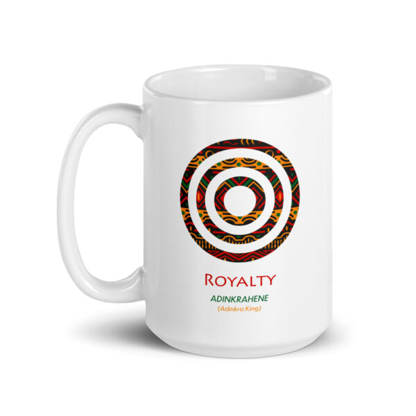 Royalty Adinkra Symbol White Glossy Mug - Image 4