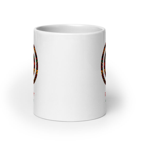 Royalty Adinkra Symbol White Glossy Mug - Image 8