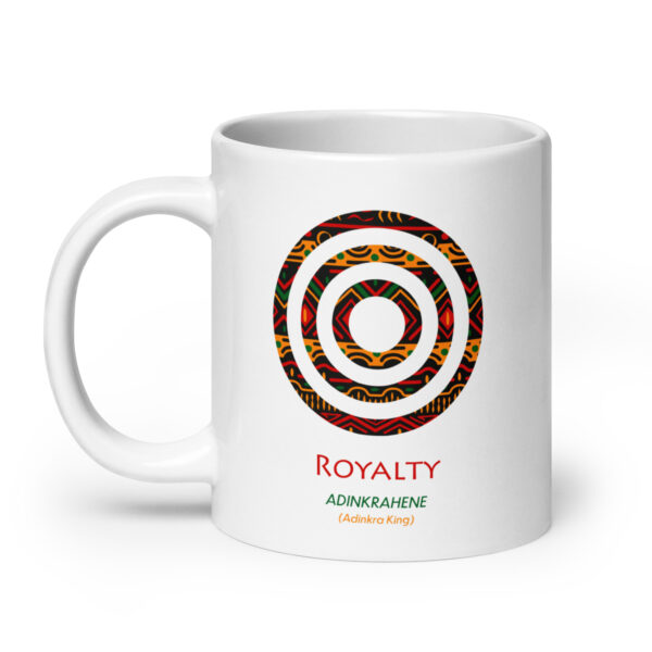 Royalty Adinkra Symbol White Glossy Mug - Image 7