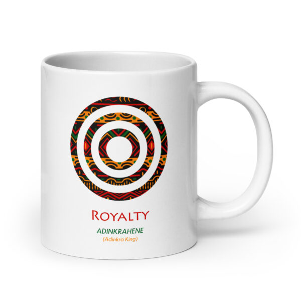 Royalty Adinkra Symbol White Glossy Mug - Image 6