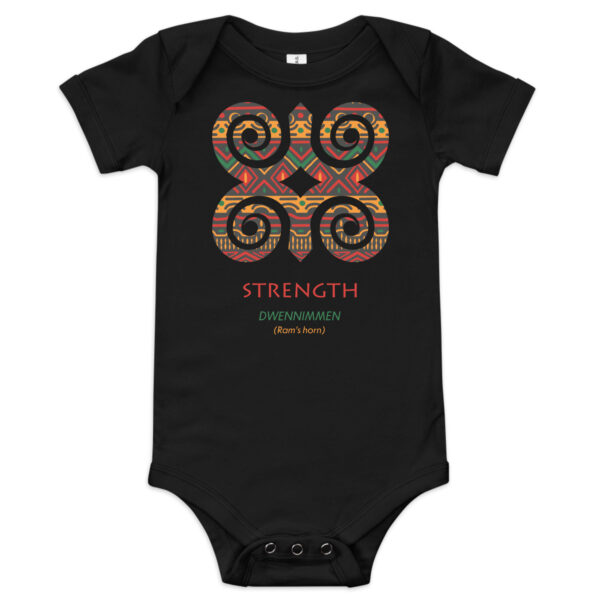 Strength Adinkra Symbol Baby One Piece