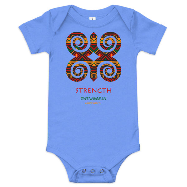 Strength Adinkra Symbol Baby One Piece - Image 1