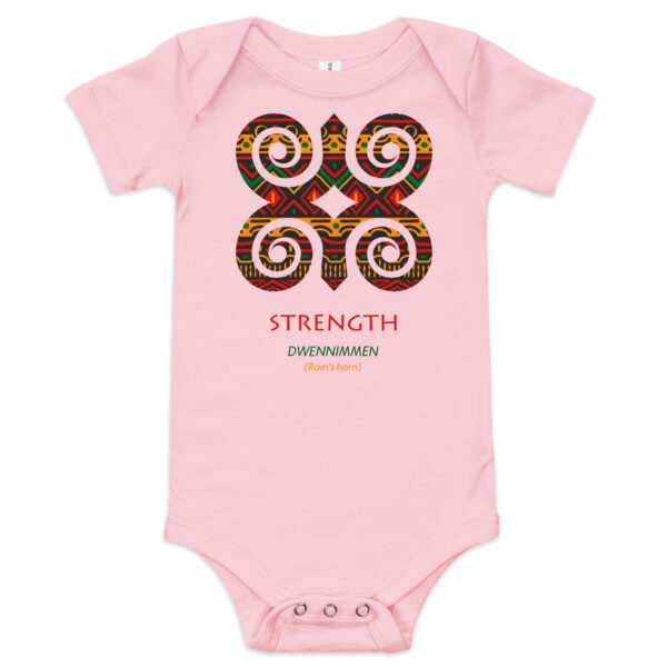 Strength Adinkra Symbol Baby One Piece - Image 2