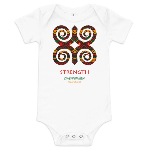 Strength Adinkra Symbol Baby One Piece - Image 3