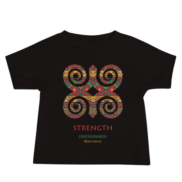 Strength Adinkra Symbol Baby Jersey Short Sleeve Tee - Image 1
