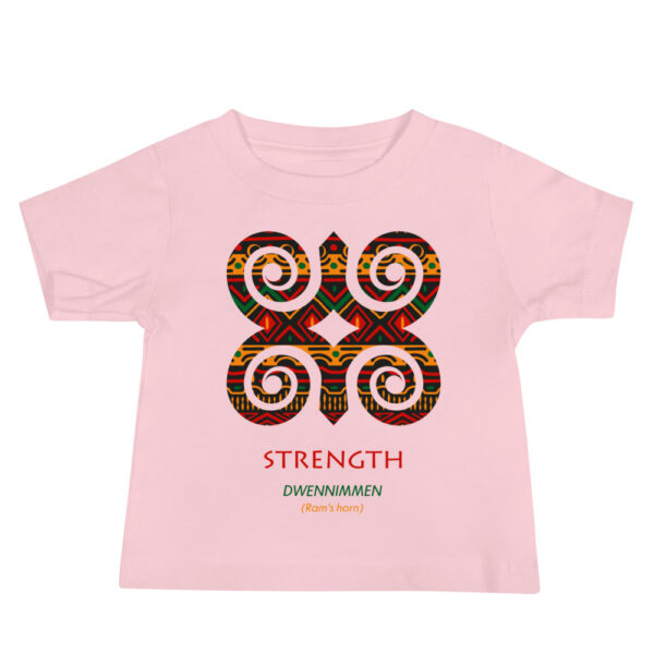 Strength Adinkra Symbol Baby Jersey Short Sleeve Tee - Image 3
