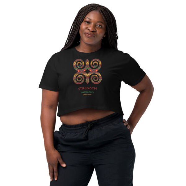Strength Adinkra Symbol Women’s Crop Top