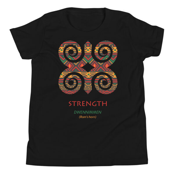 Strength Adinkra Symbol Youth T-Shirt - Image 1