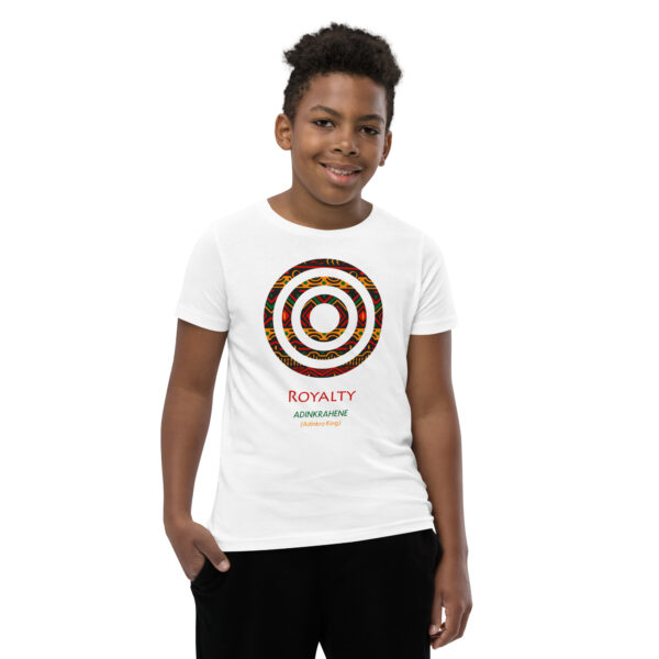 Royalty Adinkra Symbol Youth Short Sleeve T-Shirt - Image 3