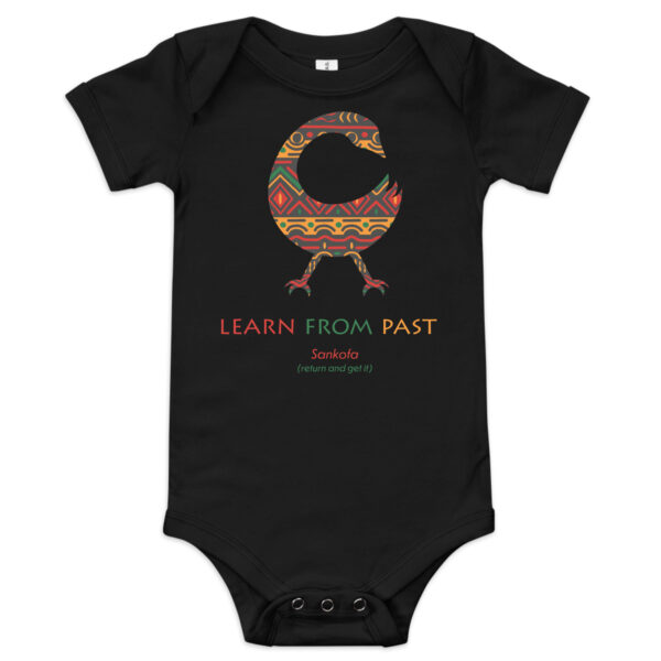 Learn From Past Adinkra Symbol Baby One Piece - Image 1