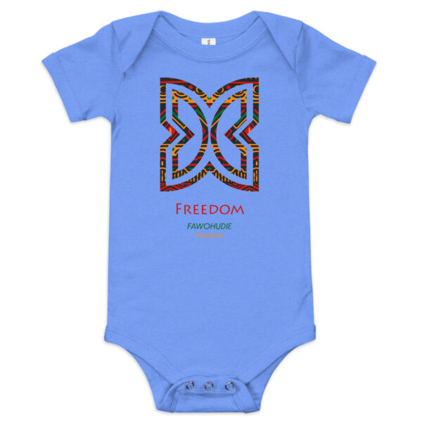Freedom Adinkra Symbol Baby One Piece - Image 2
