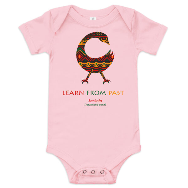 Learn From Past Adinkra Symbol Baby One Piece - Image 3
