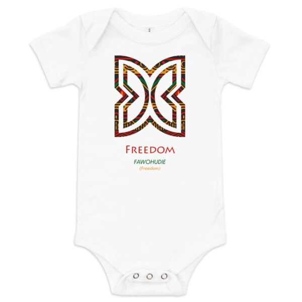 Freedom Adinkra Symbol Baby One Piece